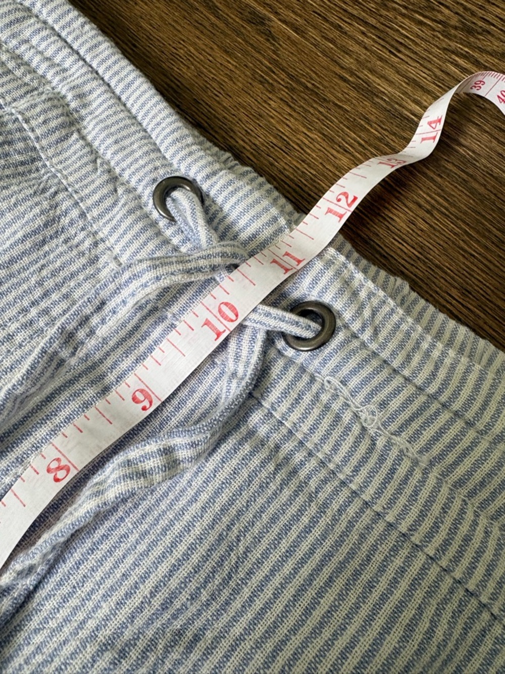 PER SE Linen Blend Pants Blue White Striped Women's 1X Coastal Grandmother - Picture 9 of 10